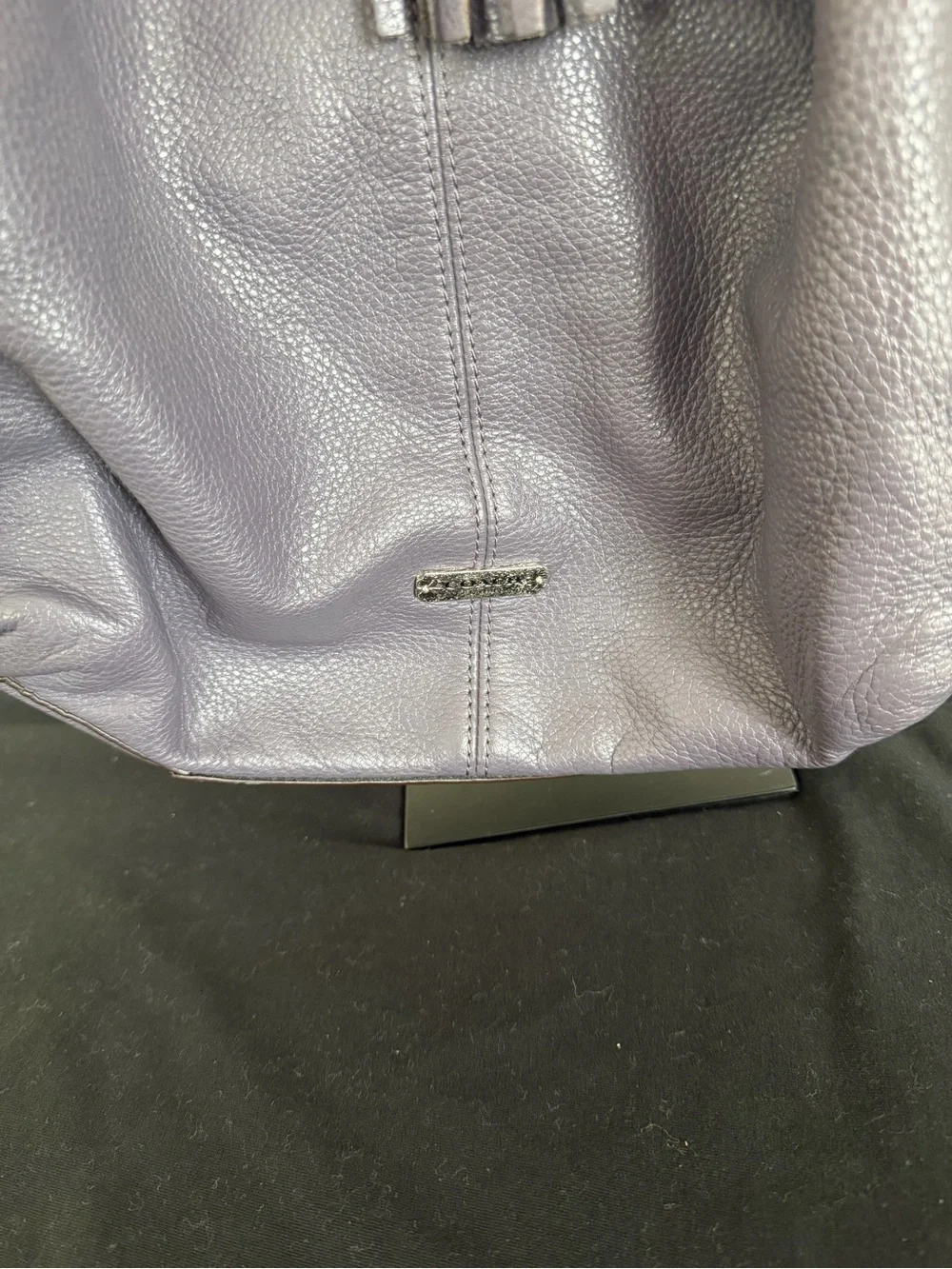 Coach Vintage Avery Park Purple Pebbled Leather Hobo Shoulder Bag Handbag F23309